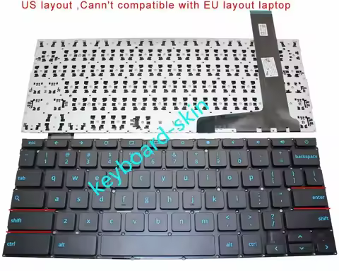 New for Asus Chromebook C201 C201PA C202 C202SA Series US Keyboard without Frame