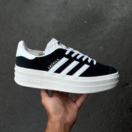 Adidas gazelle bold black white sneakers 100% authentic