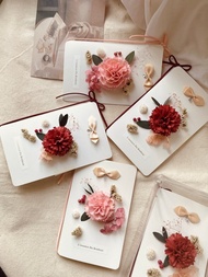 【母親節卡片】 手作康乃馨擴香質感小卡 母親節卡片 DIY材料包