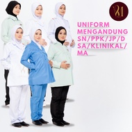 UNIFORM PREGNANT NURSE (PPK/ STAFF NURSE/DSA/JP/SISTER/KLINIKAL/MA) 1 SET