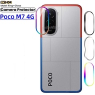 8K HD Aluminum Alloy Ring Camera Lens Film For Xiaomi Poco M7 M 7 PocoM7 4G Colorful Ring Tempered G