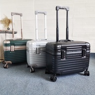 Aluminum Frame Trolley Luggage 53cm Top Flip Suitcase 77cm Boarding Case Horizontal Lightweight Dura