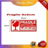 🔥Murah🔥Fragile Sticker (MINIMUM ORDER 12) Ready Stock 9cm x 5cm Borong Wholesale