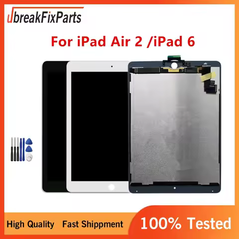 For IPad Air 2 Air2 A1567 A1566 LCD Display Touch Screen Digitizer Glass Assembly For IPad 6 Ipad6