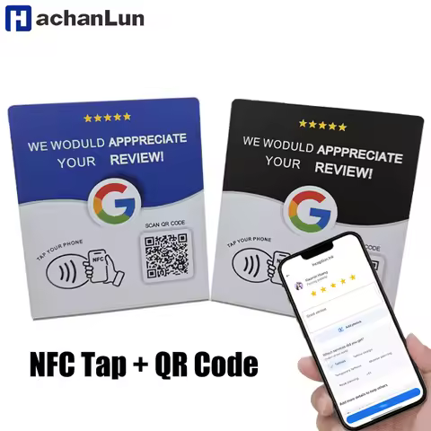 Programmable NFC215 Google Review Card NFC Station Table 13.56Mhz QR code can be independently set t