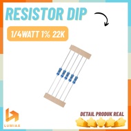 10Pcs Resistor 22K ohm metal film 1/4watt 1% 22 kilo 22 kilo ohm