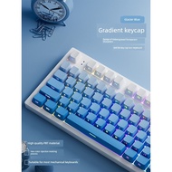 Glacier Blue Side Engraved Keycap PBT Gradient Translucent Mechanical Keyboard Cap 68/87/98/108 Keys