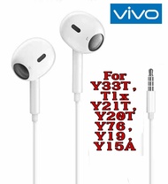 Earphone Oppo Reno 2 3 4 5 5f 6 6z A54 A74 A77 A73 A75 A31 A96 A92 A93 A95 A16 Vivo Y76 Y20 Y31 Y15 HI-Res Audio Handsfree With Mic Wired Headset Universal Earphone Earbuds For OPPO VIVO Xiaomi Samsung Huawei Lenovo