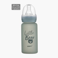 Babyshop Giggles Little Bear Print Glass Feeding Bottle - 120 Ml