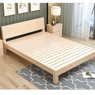 Pinewood Bed Frame / New Queen Size Bedframe / Parcel Solid Wood 1.8 m Pine Double 1.5m Single 1.2m Simple Tatami 1m Bed Frame