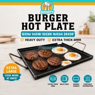 Kuali Burger Empat Segi /Hot Plate Burger/ Thick Burger Plate 4mm /Burger Pan /Kuali Burger Tebal/Ku
