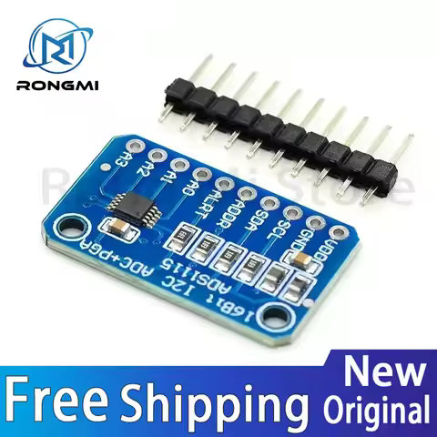 1-10PCS ADS1115 ADC Analog to Digital Converter Module with Programmable Gain Amplifier 16 Bit I2C 2