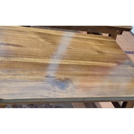 Custom teak wood table measuring 140 x 70 x 2.4 cm, very friendly finishing + polish.