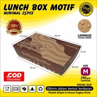 Paper Lunch Box Motif Enjoy Food Kraft 290gsm