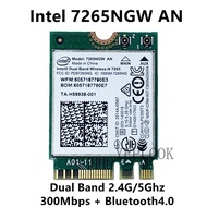 7265NGW AN 7265AN 2.4GHz/5GHz 300Mbps Wifi +BT4.0 M.2 Wifi Card