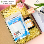 Gift Set Clover Plus SB COLLAGEN PLUS C คอลลาเจน ผสมวิตามินซี + Vitamin C 500 mg อาหารเสริมวิตามินซี