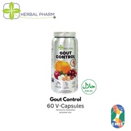 [60 Capsules] Herbal Pharm Gout Control for Uric Acid Support & Joint Pain Relief Halal EMIS+