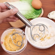 ⚡ Stainless Steel Dough Whisk Double Ring Egg Beater Flour Whisk Kitchen Dough Whisk Mixer Blender Bread Making Tools For Baking Cake Pizza Mixing ⚡