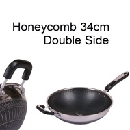 Honeycomb Double-Sided Induction Wok 34cm Premium Honeycomb Wok