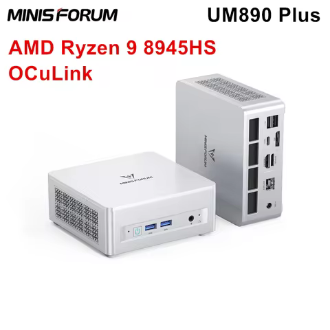 MINISFORUM UM890 UM880 Plus Gaming Mini PC AMD Ryzen 9 8945HS 7 8845HS OCuLink USB4 2.5G LAN Windows