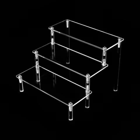 Clear Acrylic Display Stand For Anime Figures Cupcake Shelf Organizer Desserts Holder Jewels Display