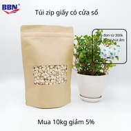 Brown Kraft Paper Bag with Window – 12x20cm