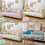 Luckinhome 1 2 3 4 Seater &amp; L Shape Combination Sofa Cover Cushion Support Washing Machine Flower Very Beautiful