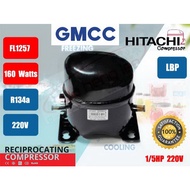 Compressor Refrigerator GMCC (HITACHI) Model FL1257-SR Size 1/5HP R134a Refrigerant