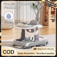 VOGO Baby Walker with Music and Small Toys Foldable Suitable for 4 Months Baby