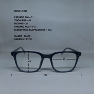 5025 BLACK PLASTIC EYEGLASSES FRAME FOR MEN Wanita