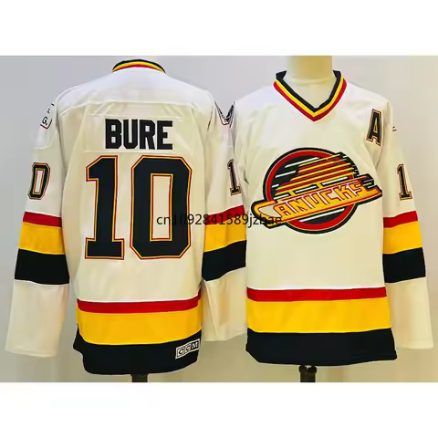 Trevor Linden Jersey 16 Vancouver Ice Hockey Jersey 10 Pavel Bure Jersey Retro Sweater Stitched Lett