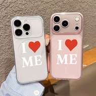 Phone case For IPhone 17 11 15 16 14 13 12 Pro Max Xr Xs 7 8 Plus Ultra Thin TPU I Love Me Slogan