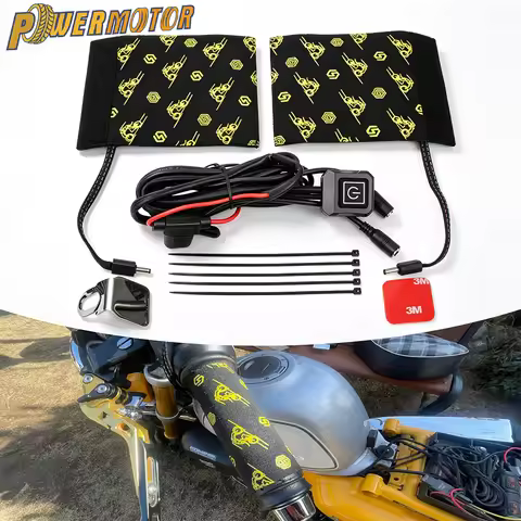 Motorcycle Universal 12V Heated Handles Grips ATV Handlebar Heater Warmer Kit E-bike Motorbike Modif