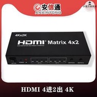 高清4K HDMI 4進2出分配器 HDMI分配器