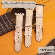 Albino Crocodile Leather Watch Strap - Smart Watch Strap
