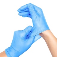 AT-🎇Food Grade Disposable Nitrile Gloves Thickened Acid and Alkali Resistant Labor Gloves Household Dishwashing Nitrile