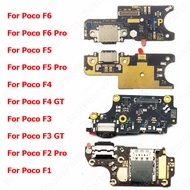 Charge Board For Xiaomi Poco F6 F5 F4 F3 GT F2 Pro Pocophone F1 Charging Port Usb Connector PCB Dock