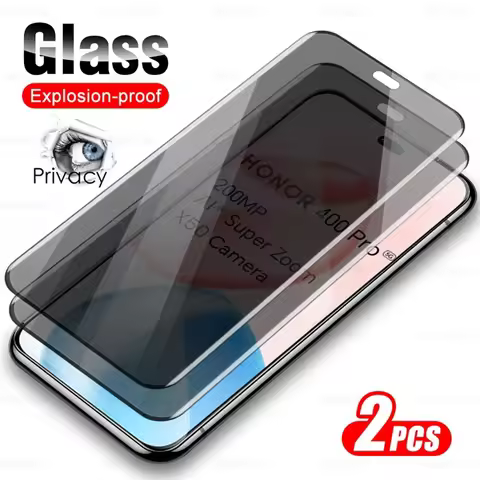 For Honor 400 Pro 5G Glass 2Pcs Privacy Tempered Glass Anti-Spy Screen Protector On Honer 400Pro Hon