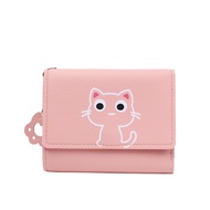 Cartoon Cute Short Wallet Female Soil Wallet Cat Small Wallet