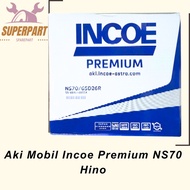 Aki Mobil Incoe Premium NS70 Hino, Colt Diesel, MU-X, Fuso INPR-NS70