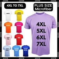 (4XL-7XL) Plus Size Microfiber Short Sleeve T Shirt Baju T Shirt Lelaki Plus Size Wooter