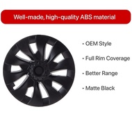 Model 3 Wheel Cover 18 Inch, Hub Cap Full Cover Replacement Accessories for Model 3 - Matte Black