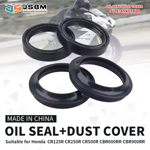 JSBM 45x57x11 45 57 11 Front Fork Shock Damper Oil Seal Dust Seal for Honda CR125R 150R FMX650 CBR60