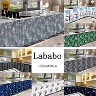 LWEL Kitchen Lababo Curtain 1pcsx 150cm x 70cm Short Cover Cabinet Sink Kurtina Classic Style