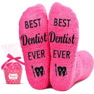 Women Fuzzy Socks Dentist Socks Dental Tooth Teeth Socks, Dentist Dental Hygientist Dental Assistant