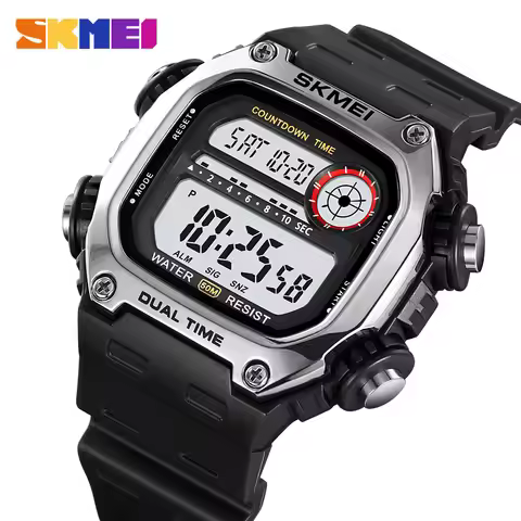 SKMEI 2126 Alarm montre homme Back Light Dightal Countdown Sport Watches Mens Fashion 5Bar Waterproo