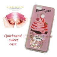 Rainbow Silikon Case Oppo A73 Ice Cream Quicksand Case Liquid Dynamic / Case Water Glitter Oppo A73