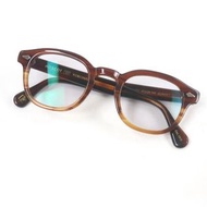 狀況極佳的 MOSCOT LEMTOSH 橫濱商店 2 週年紀念眼鏡，日落/ブラウン限量顏色46□24-145，男士，帶眼鏡盒。