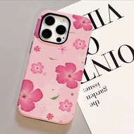 Pink flower pattern Specifically designed for iphone16/15/14/13/12/11 Pro Max Plus this 2 - in - 1 d
