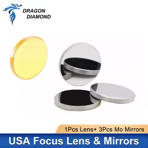 K40 Series USA Focus Lens Laser Engraver Dia.12/18/20mm FL.50.8mm + 3PCS Mo Mirrors 20mm For 3020 Co